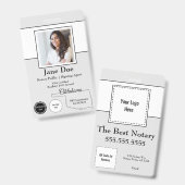 Staat Oklahoma Notariële Openbare Badge met QR-cod (Voor- en achterkant)