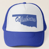 Staat Oklahoma Shape Trucker Hat Trucker Pet (Voorkant)