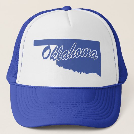 Staat Oklahoma Shape Trucker Hat Trucker Pet (Voorkant)