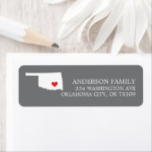 Staat OKLAHOMA | Terugkeeradreslabel verplaatsen Etiket (Insitu)