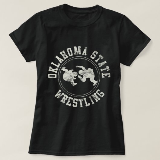  Staat Oklahoma Wrestling Logo T-shirt (Design voorkant)