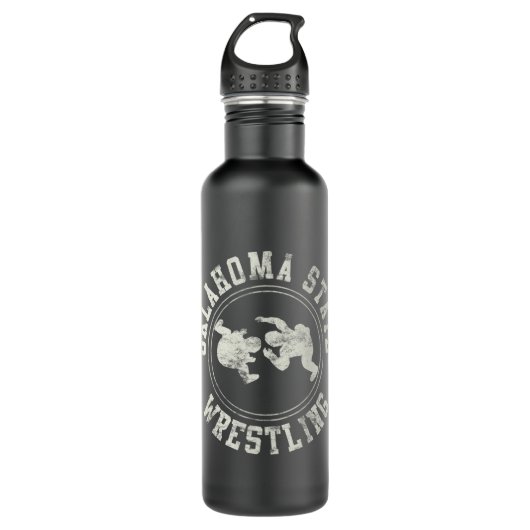  Staat Oklahoma Wrestling Logo Waterfles (Voorkant)