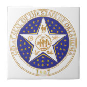 Staat Oklahoma zeehond Tegeltje (Voorkant)