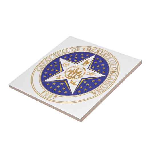 Staat Oklahoma zeehond Tegeltje (Zijkant)