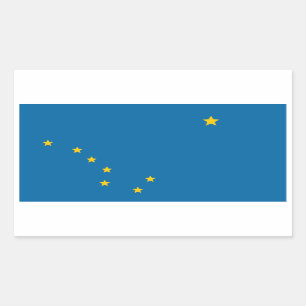 Staat onder de vlag van Alaska Rechthoekige Sticker