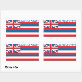 Staat onder Hawaii Rechthoekige Sticker (Vel)