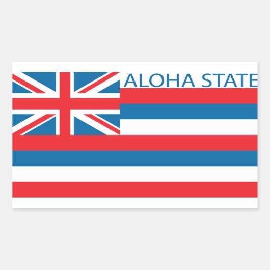 Staat onder Hawaii Rechthoekige Sticker (Voorkant)