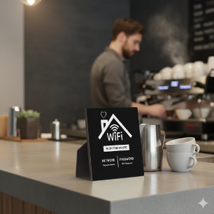 Staat op de House WiFi wachtwoord plaque Fotoplaat