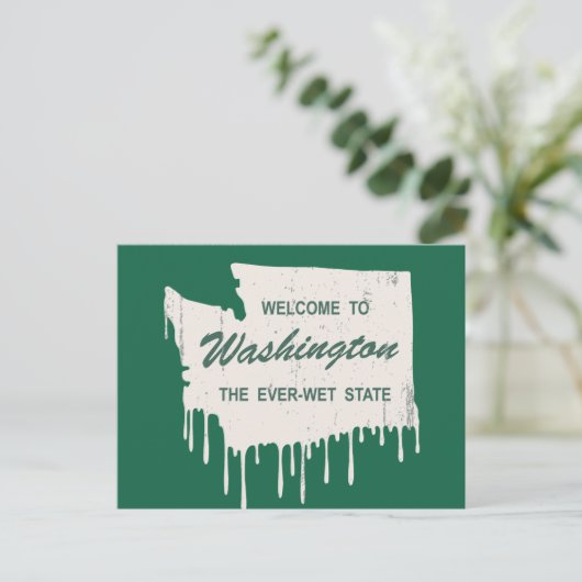 Staat op het nat briefkaart (Staand voorkant)