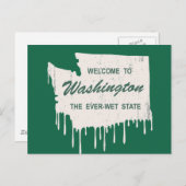 Staat op het nat briefkaart (Voorkant / Achterkant)