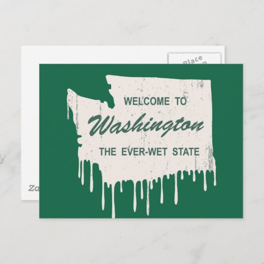 Staat op het nat briefkaart (Voorkant / Achterkant)