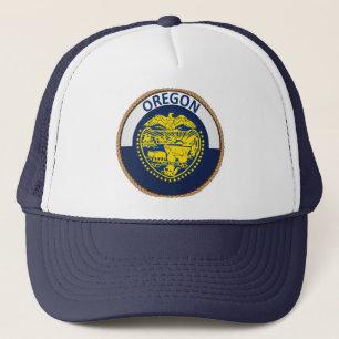 Staat Oregon Flag Seal Trucker Hat Pet