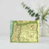 Staat Oregon Kaart Ansichtkaart (Staand voorkant)