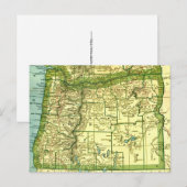 Staat Oregon Kaart Ansichtkaart (Voorkant / Achterkant)