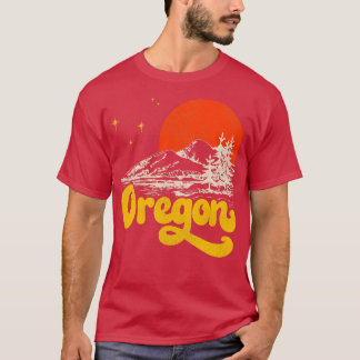 staat Oregon Mid Century Distress Aes T-shirt
