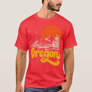 staat Oregon Mid Century Distress Aes T-shirt