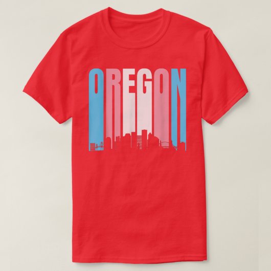 Staat Oregon Trans Pride Flag Transgender T-shirt (Design voorkant)