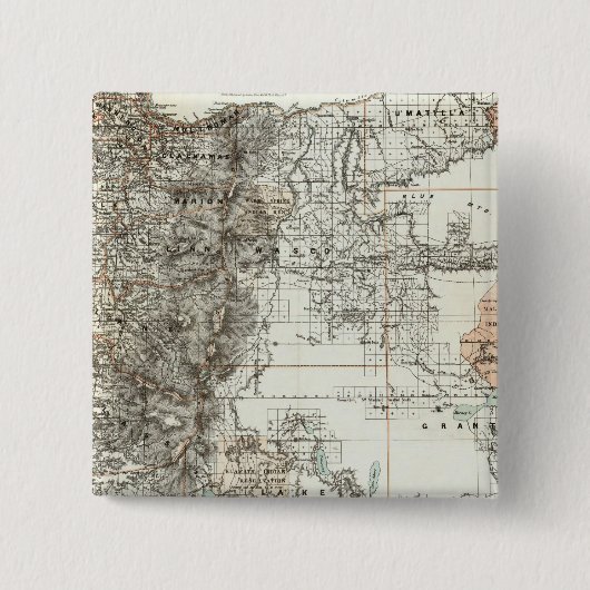 Staat Oregon Vierkante Button 5,1 Cm (Voorkant)