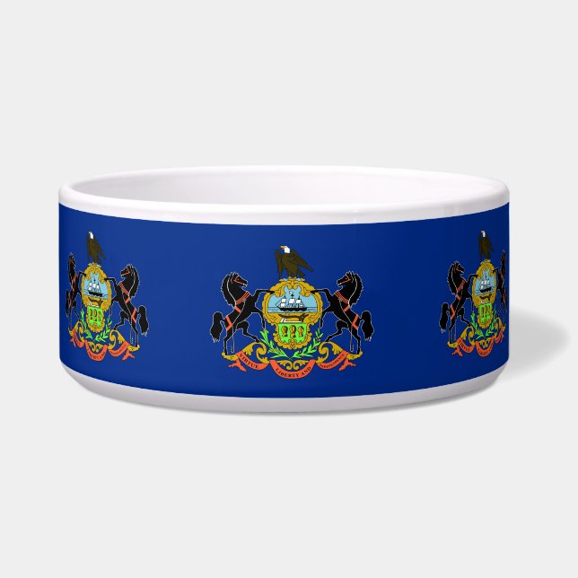 Staat Pennsylvania Flag Pet Bowl Voerbakje (Rechts)