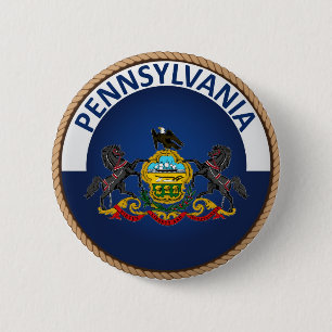 Staat Pennsylvania Flag Seal Button