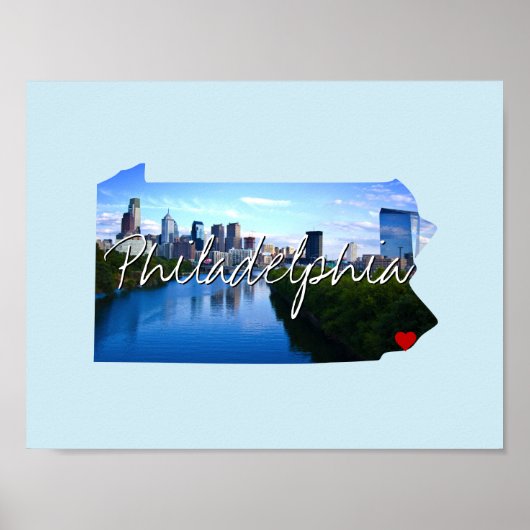 Staat Pennsylvania Foto invoegen en naam stad Poster (Voorkant)