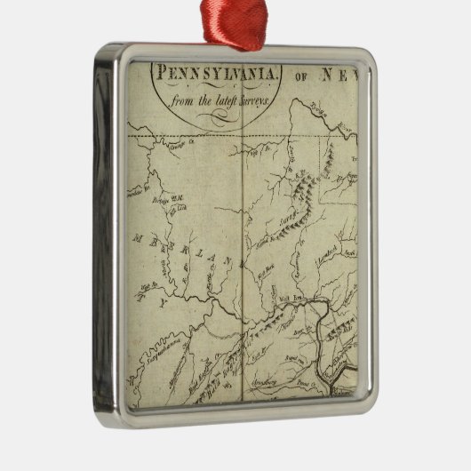 Staat Pennsylvania Metalen Ornament (Rechts)