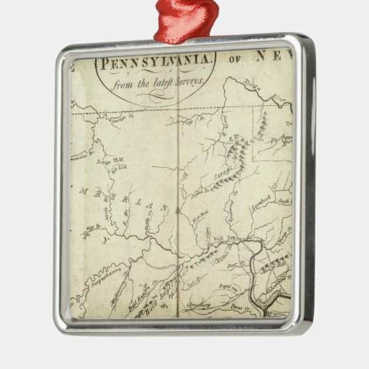 Staat Pennsylvania Metalen Ornament (Links)