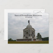 Staat Pennsylvania Monument Briefkaart (Voorkant / Achterkant)