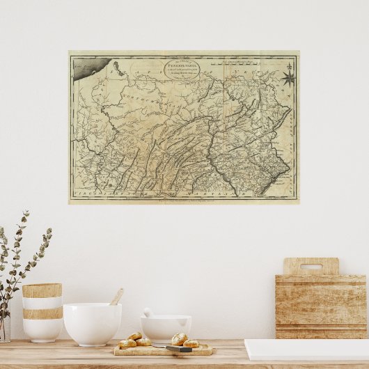 Staat Pennsylvania Poster (Keuken)