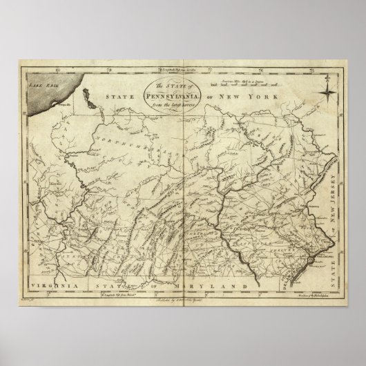 Staat Pennsylvania Poster (Voorkant)