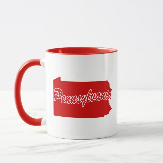 Staat Pennsylvania Shape Red Mok (Links)