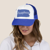 Staat Pennsylvania Shape Trucker Hat Pet (In situ)