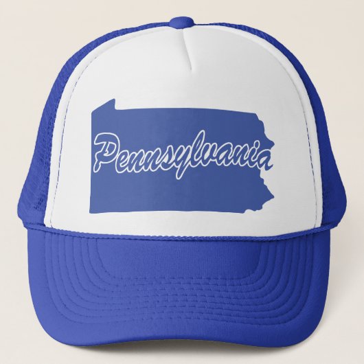 Staat Pennsylvania Shape Trucker Hat Pet (Voorkant)