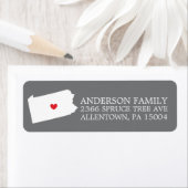 Staat Pennsylvania | Terugkeeradreslabel verplaats Etiket (Insitu)