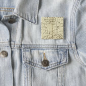 Staat Pennsylvania Vierkante Button 5,1 Cm (In situ)