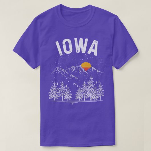  staat Retro Iowa T-shirt (Design voorkant)