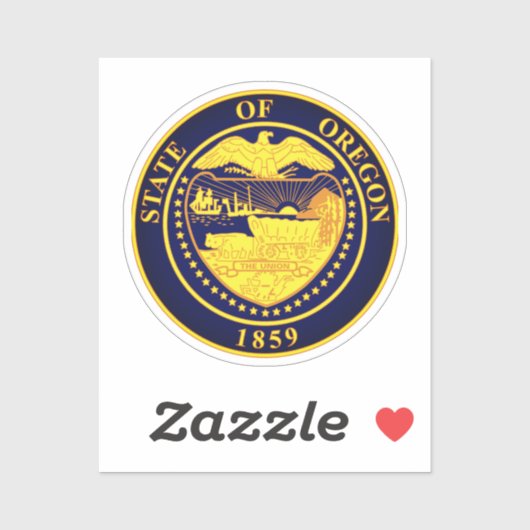 Staat Seal of Oregon Sticker (Vel)