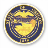 Staat Seal of Oregon Sticker (Voorkant)