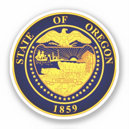 Staat Seal of Oregon Sticker (Voorkant)