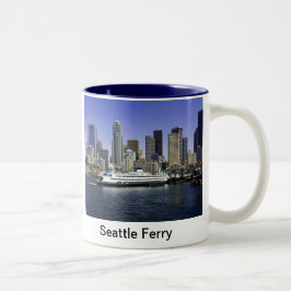 Staat Seattle Ferry Washington Tweekleurige Koffiemok