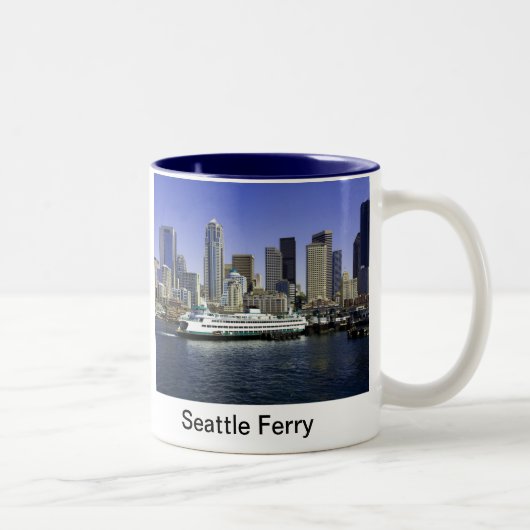Staat Seattle Ferry Washington Tweekleurige Koffiemok (Rechts)