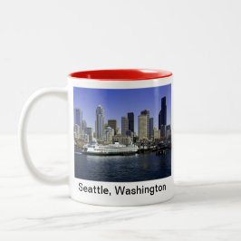 Staat Seattle Ferry Washington Tweekleurige Koffiemok