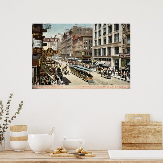 STAAT Sint Chicago IL  1905 Poster (Keuken)