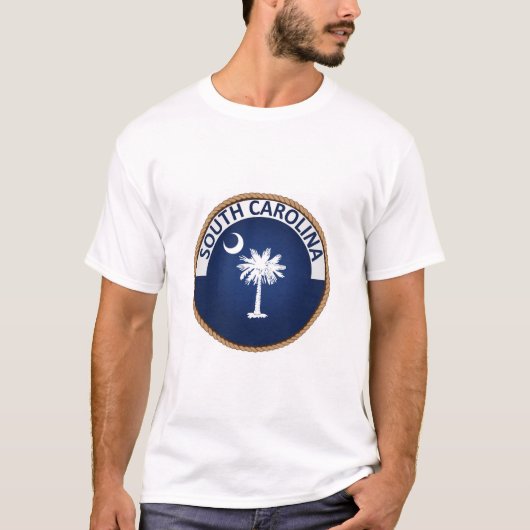 Staat South Carolina Flag Seal T-Shirt (Voorkant)