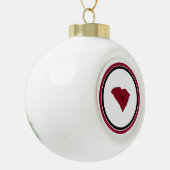 Staat South Carolina Keramische Bal Ornament (Links)