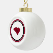 Staat South Carolina Keramische Bal Ornament (Rechts)