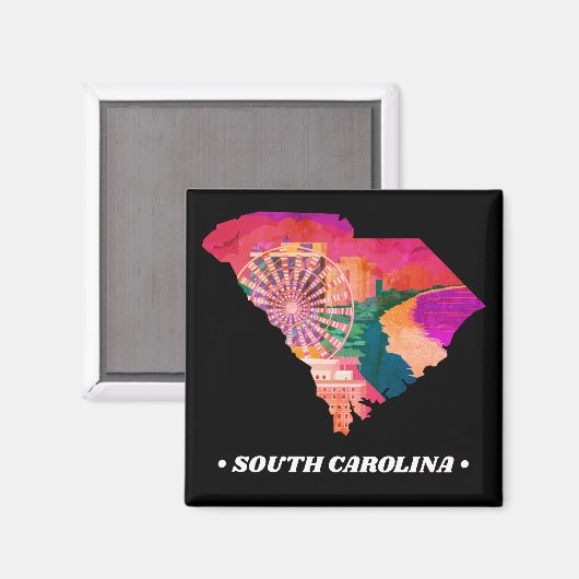  staat South Carolina Magnet (Voorkant / Achterkant)