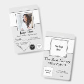 Staat South Carolina Notaris Badge met QR-code (Voor- en achterkant)