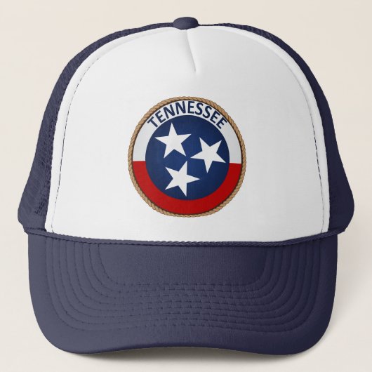 Staat Tennessee Flag Seal Trucker Hat Pet (Voorkant)