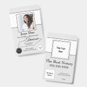 Staat Tennessee Notaris Openbaar Badge met QR-code (Voor- en achterkant)